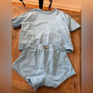 Daily Drills Blue Sweatshirt & Shorts Set